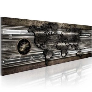 Obraz - Metalowa mapa