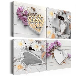 Obraz - Serca i kwiaty