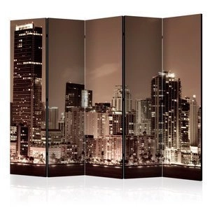Parawan 5-częściowy - Nocne życie w Miami II [Room Dividers]
