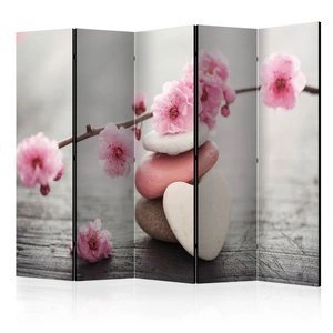 Parawan 5-częściowy - Kwiaty Zen II [Room Dividers]
