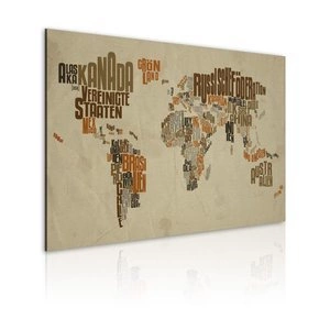 Obraz - Mapa świata (Język niemiecki)