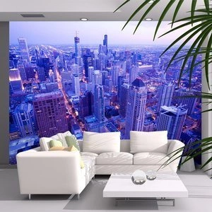 Fototapeta - Nieśmiałe światła Chicago o zmroku