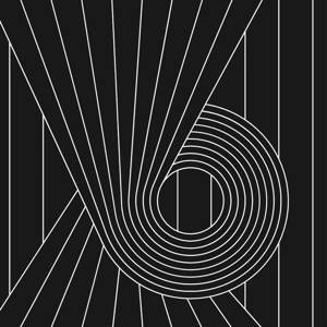 Tapeta ścienna Spiral white / black Erica Wakerly