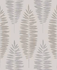 Beżowa tapeta flizelinowa miedziane liście