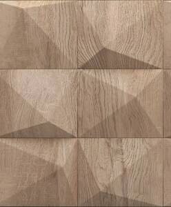 Tapeta ze wzorem geometrycznym drewniane bloki 3D