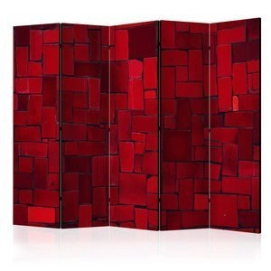Parawan 5-częściowy - Czerwona imaginacja II [Room Dividers]