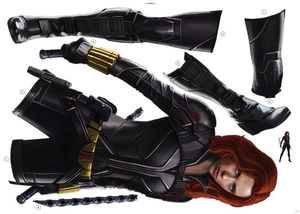 Naklejki samoprzylepne 14748h Black Widow Stand