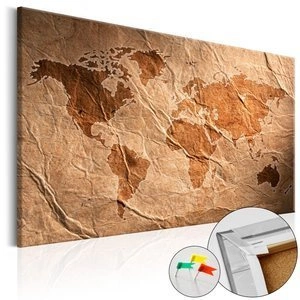 Obraz na korku - Papierowa mapa [Mapa korkowa]