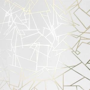 Tapeta ścienna Angles gold / white Erica Wakerly