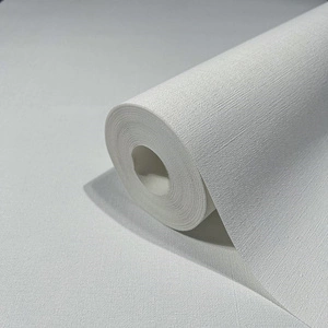 Tapeta winylowa na flizelinie bez wzoru biała