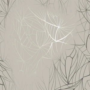 Tapeta ścienna Leaf pewter / limestone Erica Wakerly