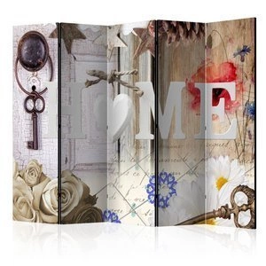 Parawan 5-częściowy - Home: Wspomnień czar [Room Dividers]