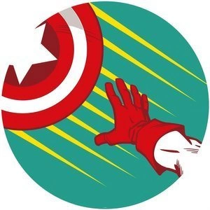 Fototapeta ścienna Avengers Captain's Shield Pop Art DD1-055