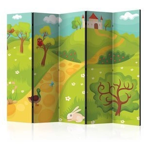 Parawan 5-częściowy - Droga do magicznego zamku II [Room Dividers]