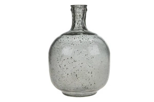 Wazon szklany szara butelka 15x24cm 40065-080