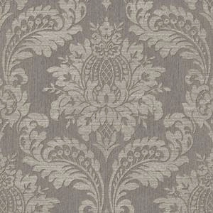 Tapeta wzór ornamenty adamaszek brązowa złota