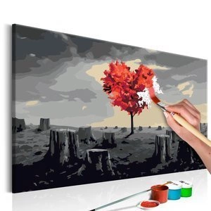 Obraz do samodzielnego malowania - Drzewo w kształcie serca