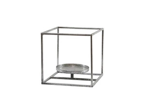 Srebrny świecznik metalowy minimalistyczny 19cm 39222-069