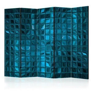 Parawan 5-częściowy - Lazurowa mozaika  II [Room Dividers]