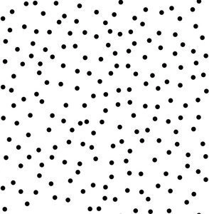 Biała tapeta na flizelinie w czarne małe kropki