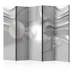 Parawan 5-częściowy - Korytarze bieli II [Room Dividers]